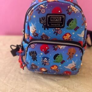 🕷️ Marvel Loungefly Chibi Mini Backpack – DISCONTINUED + Spider-Man Charm 🕷️